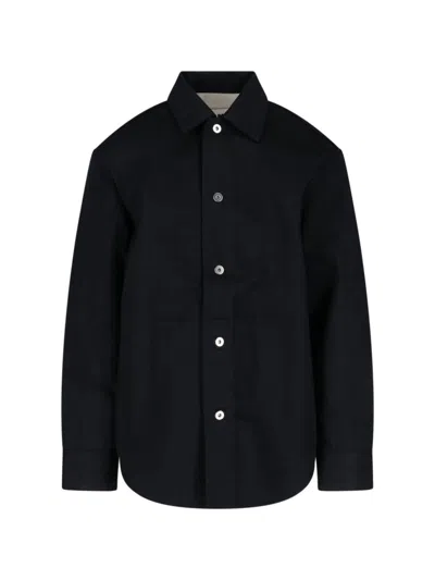 JIL SANDER DENIM SHIRT JACKET - BLACK