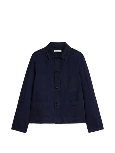 Jil Sander Denim Shirt Jacket In Blue