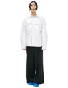 Jil Sander Denim Shirt With Patch Pockets In White