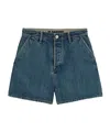 Jil Sander Denim Shorts With Belt Loops And Pockets In Blue