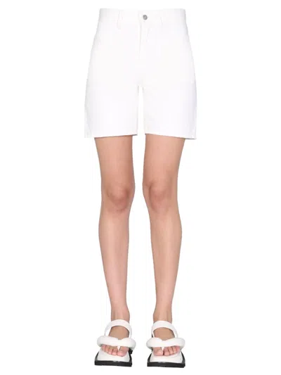 Jil Sander Denim Shorts In White