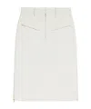 Jil Sander Looped Zip Pocket Skirt In Porcelain