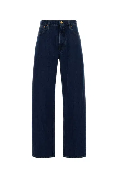 Jil Sander Denim Trouser 03 Treated In Blue