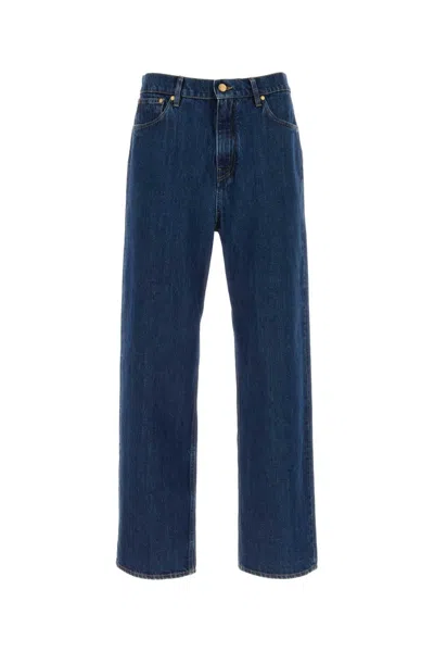 Jil Sander Denim Trouser 4 Treated Cv In Blue