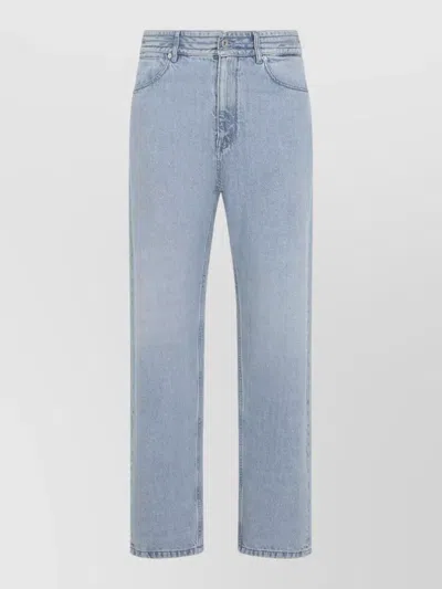 Jil Sander Denim Trousers Belt Loops Five Pocket Design In Blue