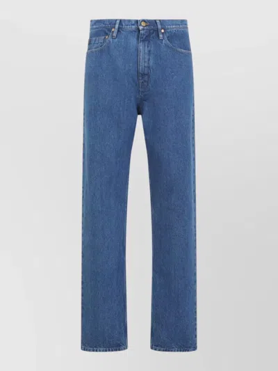 Jil Sander Denim Trousers Belt Loops Five Pocket Style In Blue