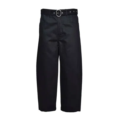 Jil Sander Denim Trousers In Nero