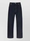 Jil Sander Blue Jeans With Belt Loops And Logo Patch On The Rear In Denim Man In Blue