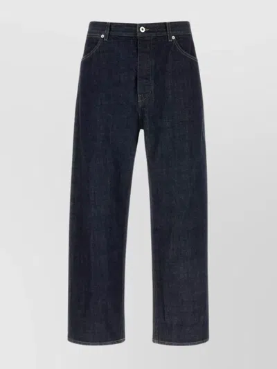 JIL SANDER DENIM TROUSERS WITH BELT LOOPS AND POCKETS