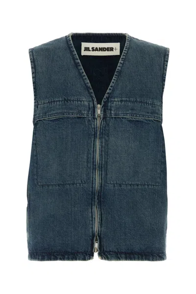 Jil Sander Denim Vest In Blue