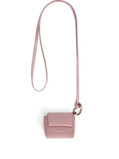 Jil Sander Detachable Strap Folded Air Pods Case In Pink