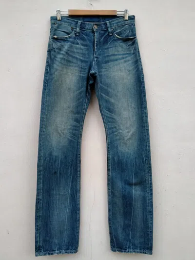 Pre-owned Jil Sander Distressed  X Uniqlo Regular Fit Denim Jeans In Multi