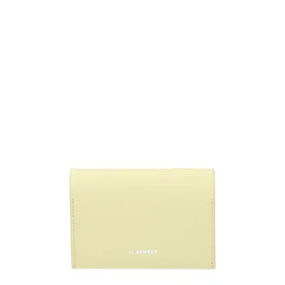 Jil Sander Document Holder Women Leather Yellow/lemon