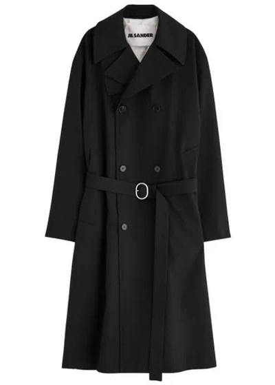 JIL SANDER JIL SANDER DOUBLE-BREASTED BELTED WOOL COAT