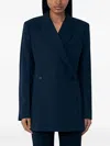 Jil Sander Double-breasted Wool Blazer In Blue