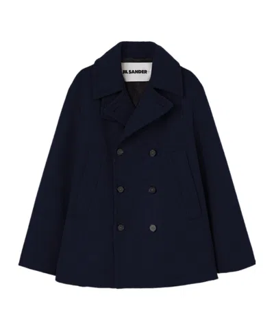 Jil Sander Double-breasted Casual Jacket In Black