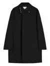 Jil Sander Double-breasted Coat In Black
