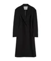 Jil Sander Double-breasted Coat In Black