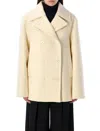 Jil Sander Women's Double-breasted Coat In Bone