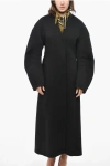 Jil Sander Double-breasted Coat With Shawl Lapel In Black