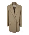 Jil Sander Short Double Breasted Tailor Made Crombie In Brown