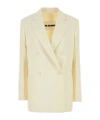 Jil Sander Double-breasted Long-sleeved Jacket In Nude