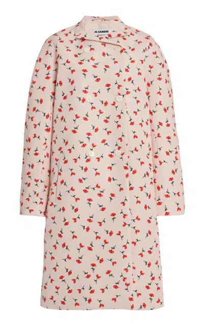 Jil Sander Double-breasted Sport Coat In Pink