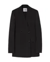 Jil Sander Double-breasted Tailored Blazer In Black