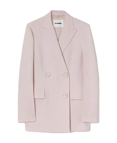 Jil Sander Double-breasted Tailored Blazer In Pink
