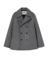 Jil Sander Men's Double-breasted Peacoat In Gray