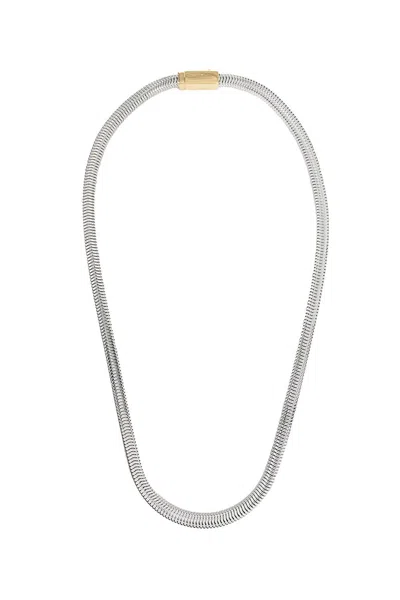 Jil Sander Double Extensible Plate Pulsera In Metallic