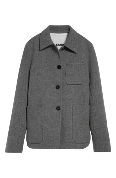 Jil Sander Double Face Wool Felt Shirt Jacket