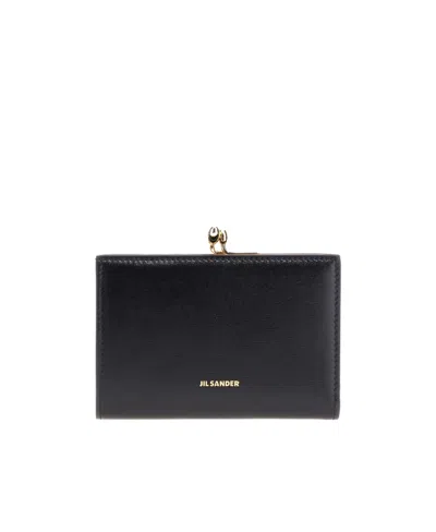 Jil Sander Double-fold Wallet In Black