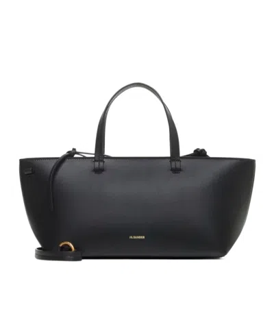 Jil Sander Double Handle Shoulder Bag In Black
