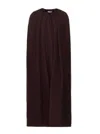 Jil Sander Double Layer Cape In Brown