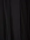 Jil Sander Black Asymmetric Satin Skirt In Overlay Design