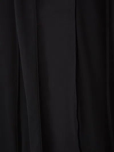 Jil Sander Black Asymmetric Satin Skirt