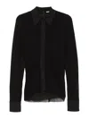 Jil Sander Women Double Layer Shirt In Black