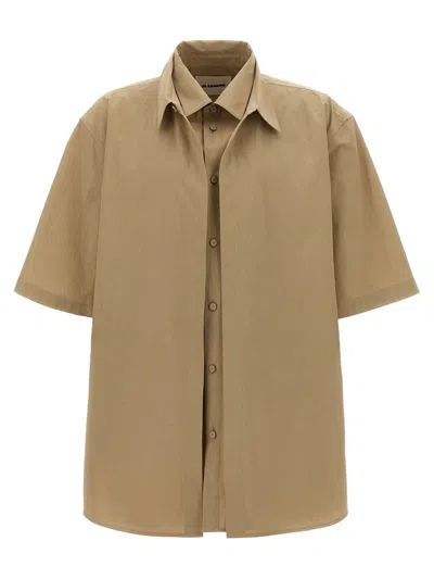 Jil Sander Double Layer Shirt In Gray