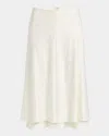 Jil Sander Floral-jacquard Midi Skirt In Coconut