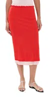 Jil Sander Double Layered Skirt Red/pink In Red