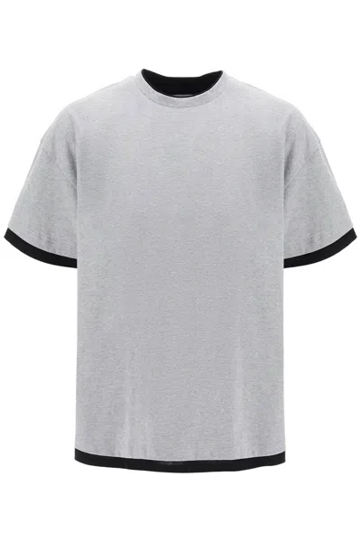 Jil Sander Double-layered T-shirt In Gray