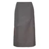 Jil Sander Double Split Wool Skirt In Gray