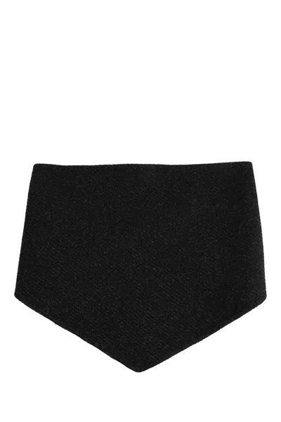 Jil Sander Double Splittable Wool Scarf In Black