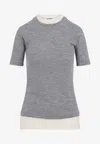 Jil Sander Crew Neck T-shirt And Vest Two-piece Set In Gray