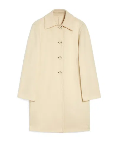 Jil Sander Double Wool Coat In Neutral