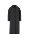 Jil Sander Double Wool Coat In 그레이