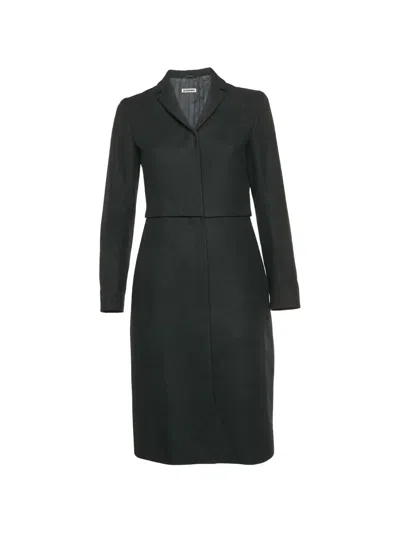 Pre-owned Jil Sander Double-breasted Coat In Black