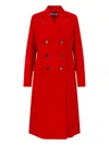 Jil Sander Tailored Coat Back Vent Double Breasted Lapels In Red