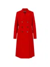 Jil Sander Tailored Coat Back Vent Double Breasted Lapels In Red